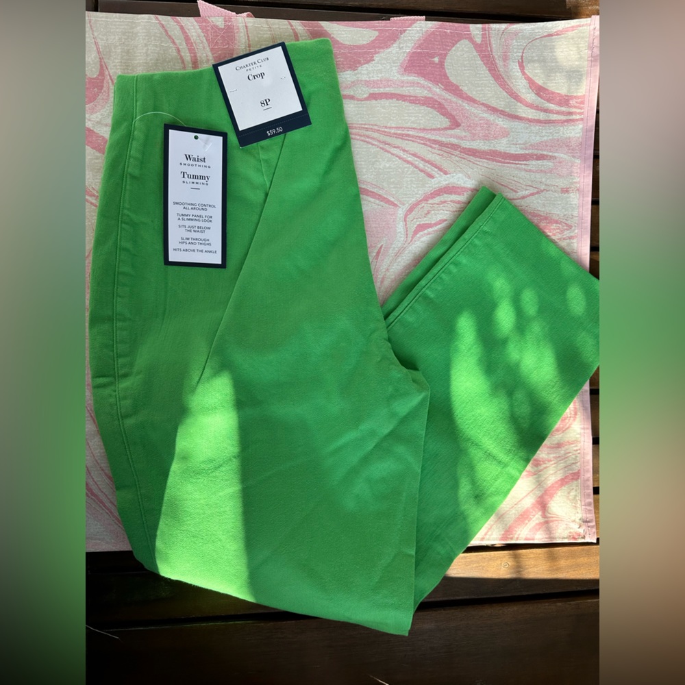 🌷Charter club 8p skinny leg crop “chelsea” green